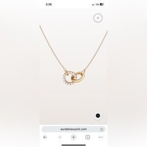 Aurate 14k diamond connection necklace